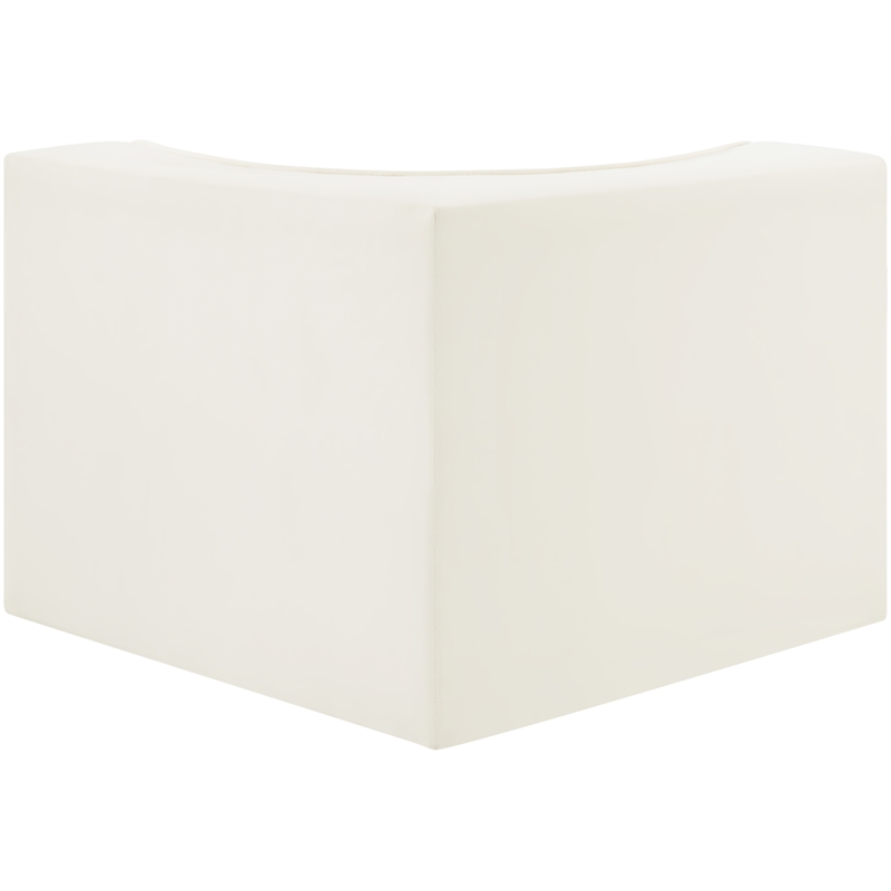 Meridian Furniture Rummi Cream Velvet Performance Fabric Corner Chair