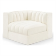 Meridian Furniture Rummi Cream Velvet Performance Fabric Corner Chair