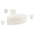 Meridian Furniture Rummi Cream Velvet Performance Fabric Reverse Corner