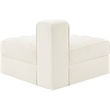 Meridian Furniture Rummi Cream Velvet Performance Fabric Reverse Corner