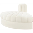 Meridian Furniture Rummi Cream Velvet Performance Fabric Reverse Corner