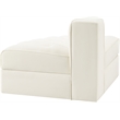 Meridian Furniture Rummi Cream Velvet Performance Fabric Reverse Corner