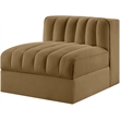 Meridian Furniture Rummi Saddle Velvet Performance Fabric Armless Chair