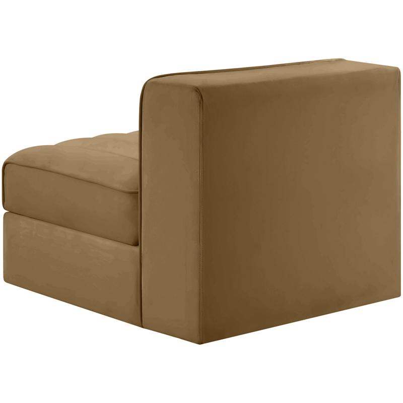 Meridian Furniture Rummi Saddle Velvet Performance Fabric Armless Chair