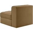 Meridian Furniture Rummi Saddle Velvet Performance Fabric Armless Chair