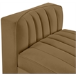 Meridian Furniture Rummi Saddle Velvet Performance Fabric Armless Chair