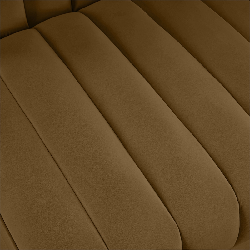 Meridian Furniture Rummi Saddle Velvet Performance Fabric Armless Chair