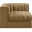 Meridian Furniture Rummi Saddle Velvet Performance Fabric Corner Chair