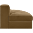 Meridian Furniture Rummi Saddle Velvet Performance Fabric Reverse Corner Chair
