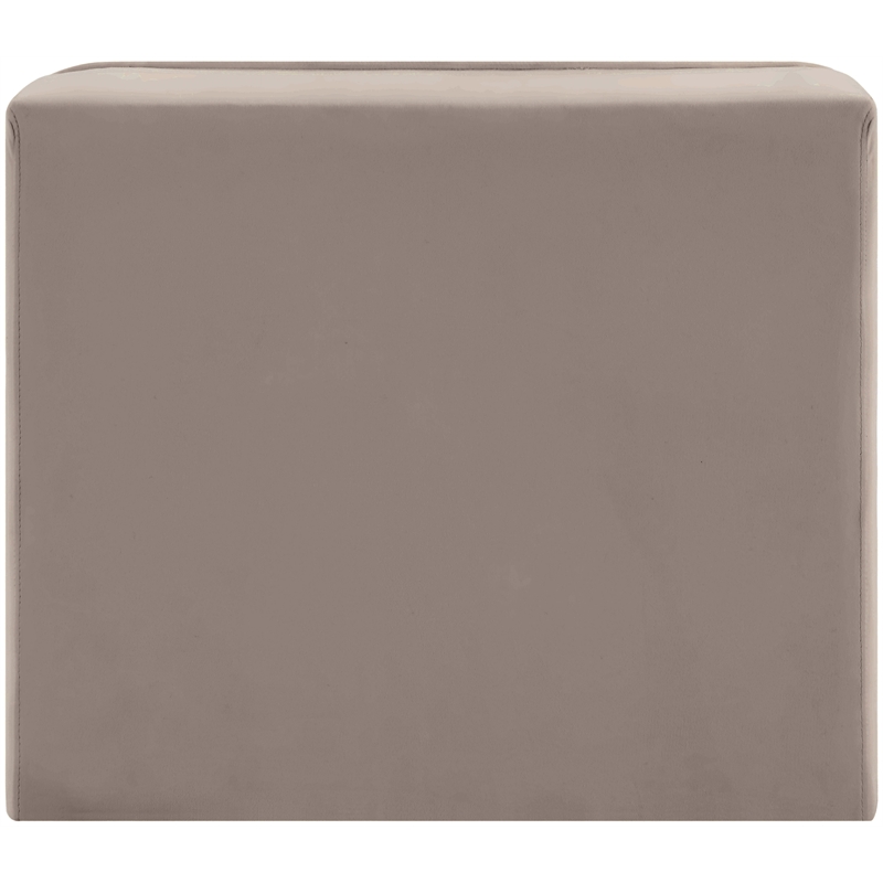 Meridian Furniture Rummi Taupe Velvet Performance Fabric Armless Chair
