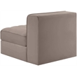 Meridian Furniture Rummi Taupe Velvet Performance Fabric Armless Chair