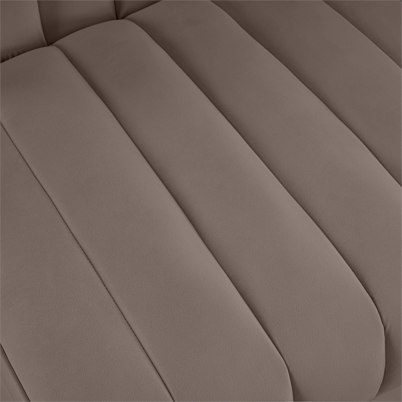 Meridian Furniture Rummi Taupe Velvet Performance Fabric Armless Chair