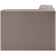 Meridian Furniture Rummi Taupe Velvet Performance Fabric Corner Chair
