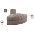 Meridian Furniture Rummi Taupe Velvet Performance Fabric Reverse Corner