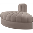 Meridian Furniture Rummi Taupe Velvet Performance Fabric Reverse Corner