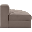 Meridian Furniture Rummi Taupe Velvet Performance Fabric Reverse Corner
