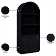 Meridian Furniture Botanical Black Solid Wood Bookcase