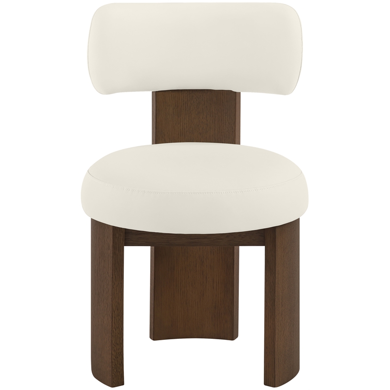 Meridian Furniture Atelier Cream Vegan Leather Dining Chair (Set of 2)
