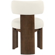 Meridian Furniture Atelier Cream Vegan Leather Dining Chair (Set of 2)