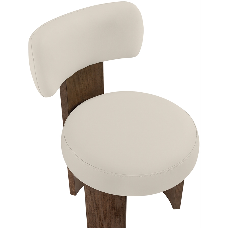 Meridian Furniture Atelier Taupe Vegan Leather Dining Chair (Set of 2)
