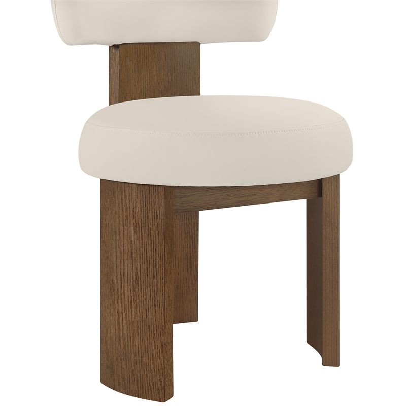 Meridian Furniture Atelier Taupe Vegan Leather Dining Chair (Set of 2)
