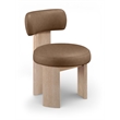 Meridian Furniture Atelier Brown Vegan Leather Dining Chair (Set of 2)