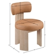 Meridian Furniture Atelier Cognac Vegan Leather Dining Chair (Set of 2)