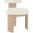 Meridian Furniture Atelier Cream Vegan Leather Dining Chair (Set of 2)