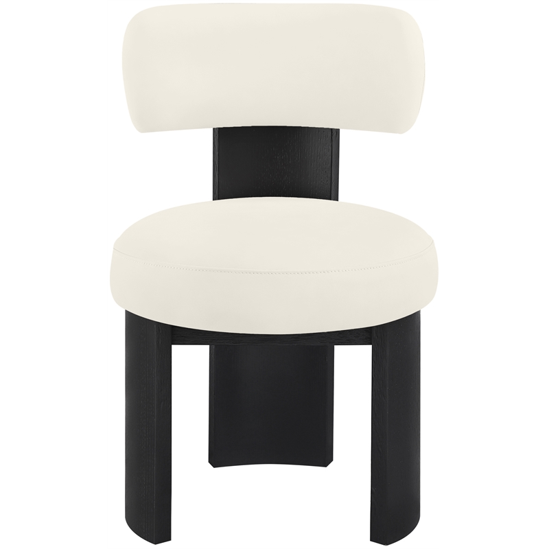 Meridian Furniture Atelier Cream Vegan Leather Dining Chair (Set of 2)