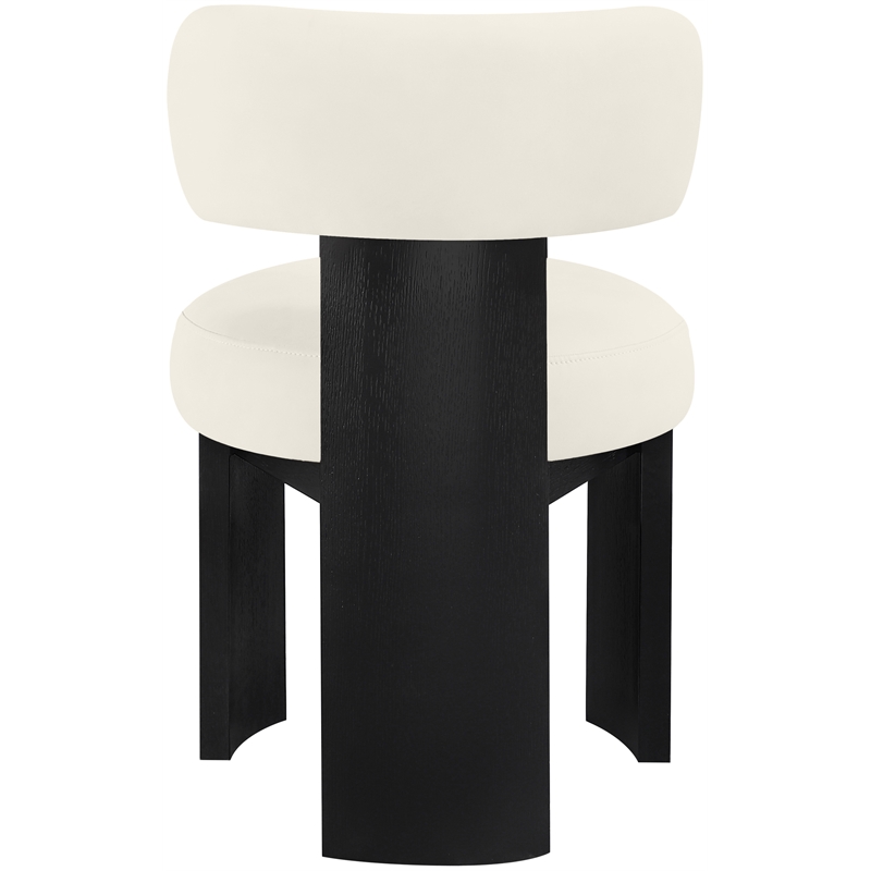 Meridian Furniture Atelier Cream Vegan Leather Dining Chair (Set of 2)