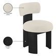 Meridian Furniture Atelier Taupe Vegan Leather Dining Chair (Set of 2)