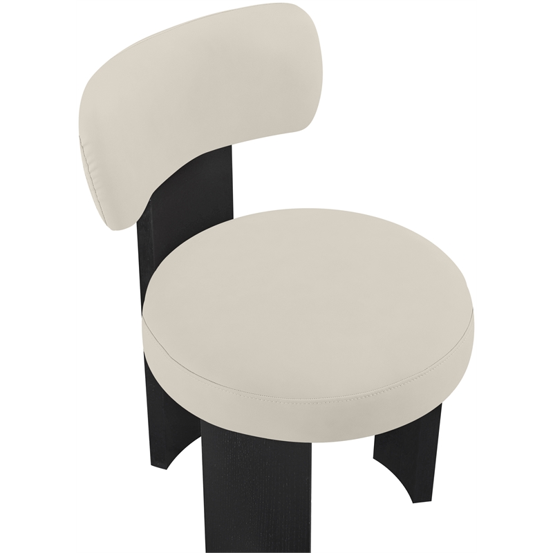 Meridian Furniture Atelier Taupe Vegan Leather Dining Chair (Set of 2)