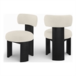 Meridian Furniture Atelier Taupe Vegan Leather Dining Chair (Set of 2)