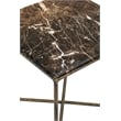 Meridian Furniture Valen Brown Marble And Iron End Table