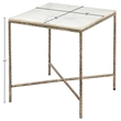 Meridian Furniture Valen White Marble And Iron End Table