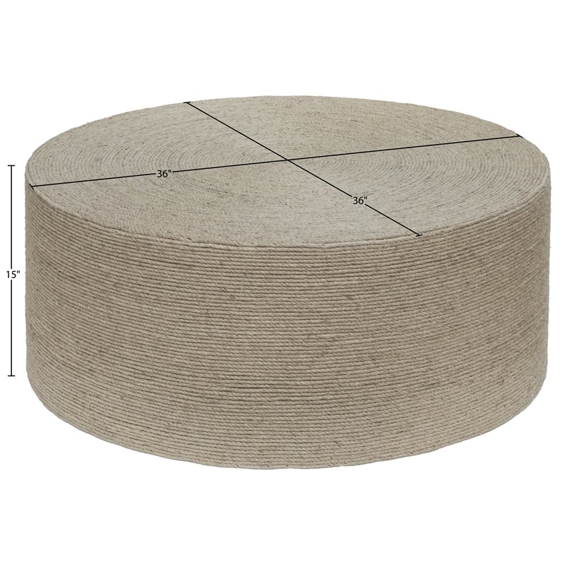 Meridian Furniture Meadow Natural Jute Coffee Table