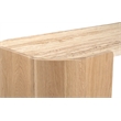 Meridian Furniture Calabria Beige Marble And Natural Oak Wood Console Table