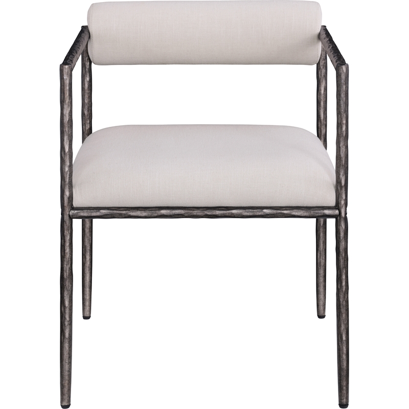 Meridian Furniture Axis Beige Linen Textured Fabric Dining Chair (Set of 2)