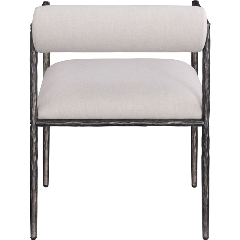 Meridian Furniture Axis Beige Linen Textured Fabric Dining Chair (Set of 2)