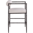 Meridian Furniture Axis Beige Linen Textured Fabric Counter Stool (Set of 2)