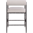 Meridian Furniture Axis Beige Linen Textured Fabric Counter Stool (Set of 2)