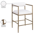 Meridian Furniture Axis Cream Linen Textured Fabric Counter Stool (Set of 2)