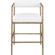 Meridian Furniture Axis Cream Linen Textured Fabric Counter Stool (Set of 2)
