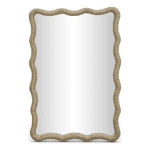 Meridian Furniture Meadow Natural Jute Rope Framed Mirror
