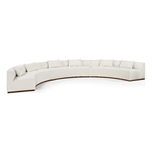 Meridian Furniture Avanti 221.25&quot Cream Chenille Fabric 3pc. Modular Sectional