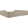 Meridian Furniture Rummi Beige Velvet Performance Fabric Modular Sectional