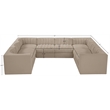 Meridian Furniture Rummi Beige Velvet Performance Fabric Modular Sectional