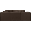 Meridian Furniture Rummi Brown Velvet Performance Fabric Modular Sectional