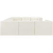 Meridian Furniture Rummi Cream Velvet Performance Fabric Modular Sectional