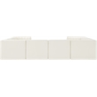 Meridian Furniture Rummi Cream Velvet Performance Fabric Modular Sectional